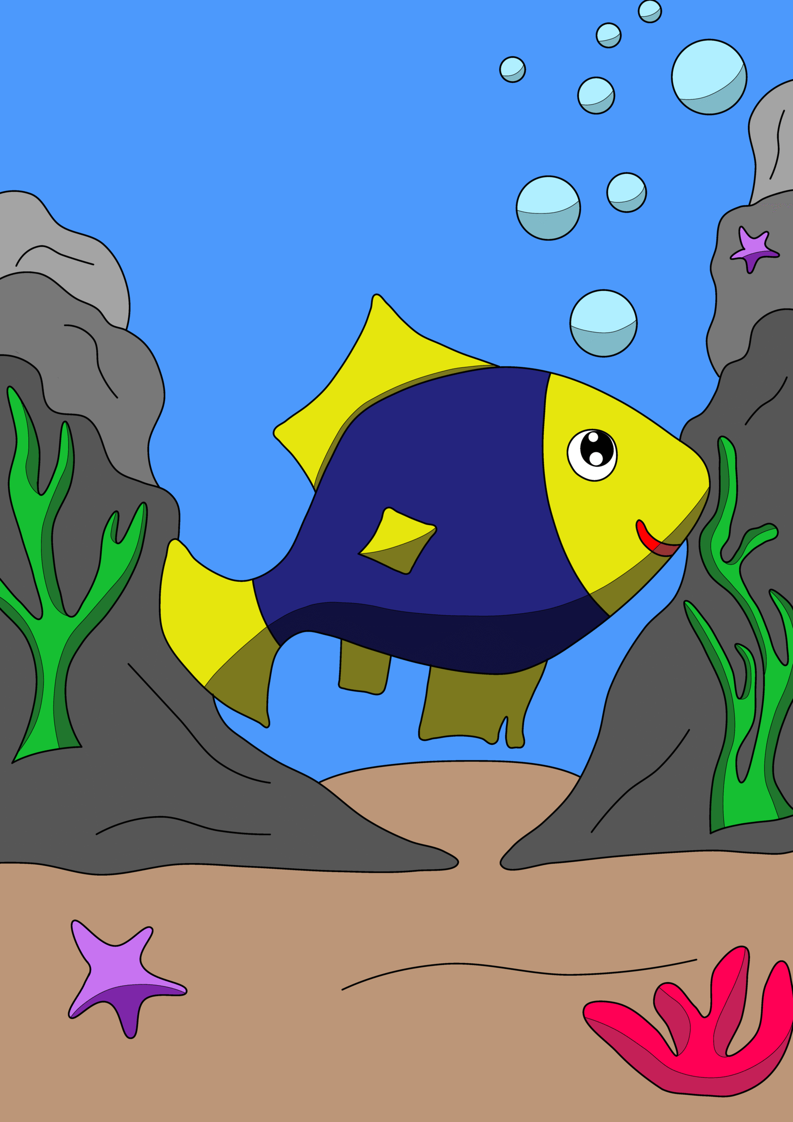 Fiko the Bright Blue Fish