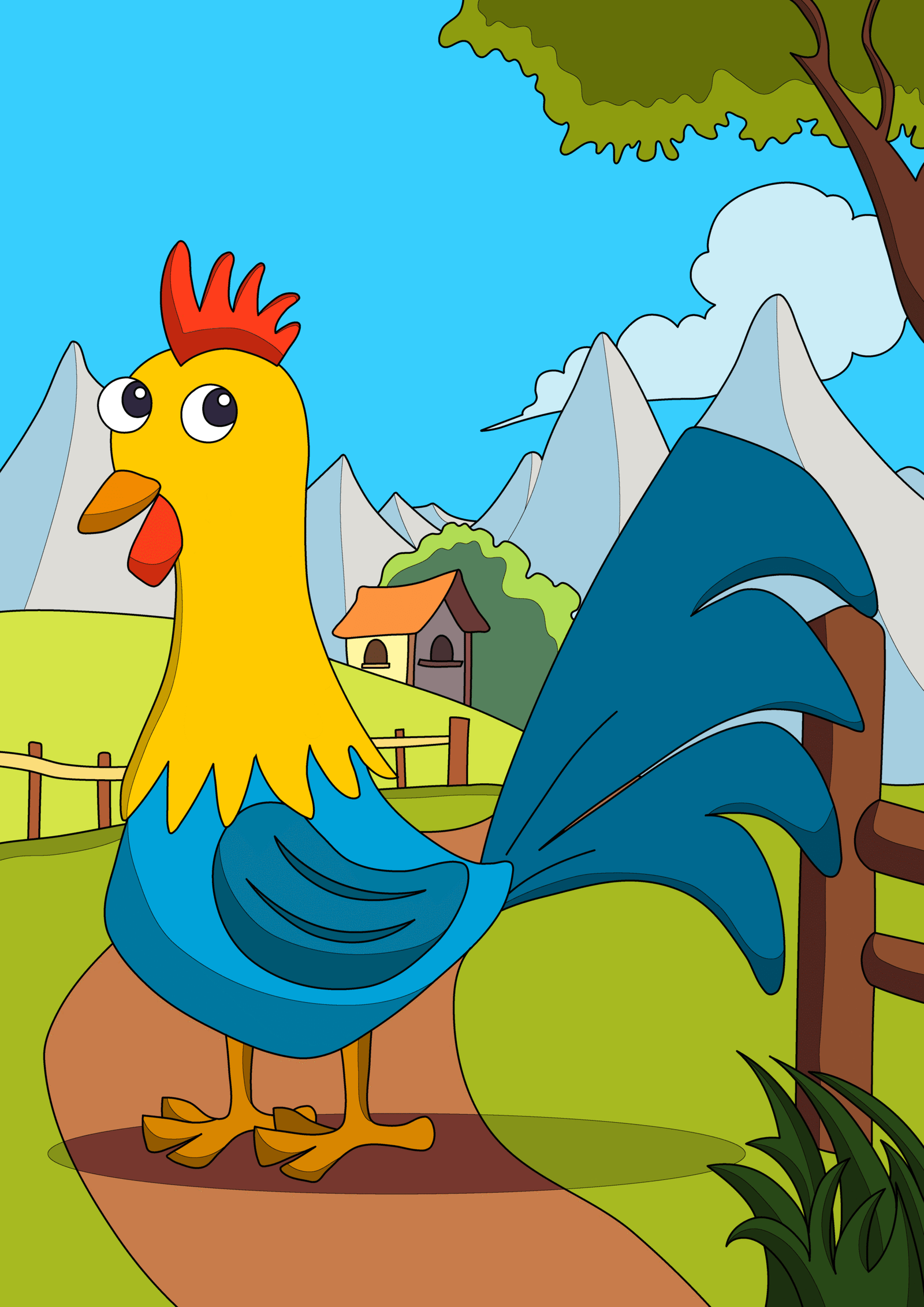 Red the Rooster and the Quiet Sunrise