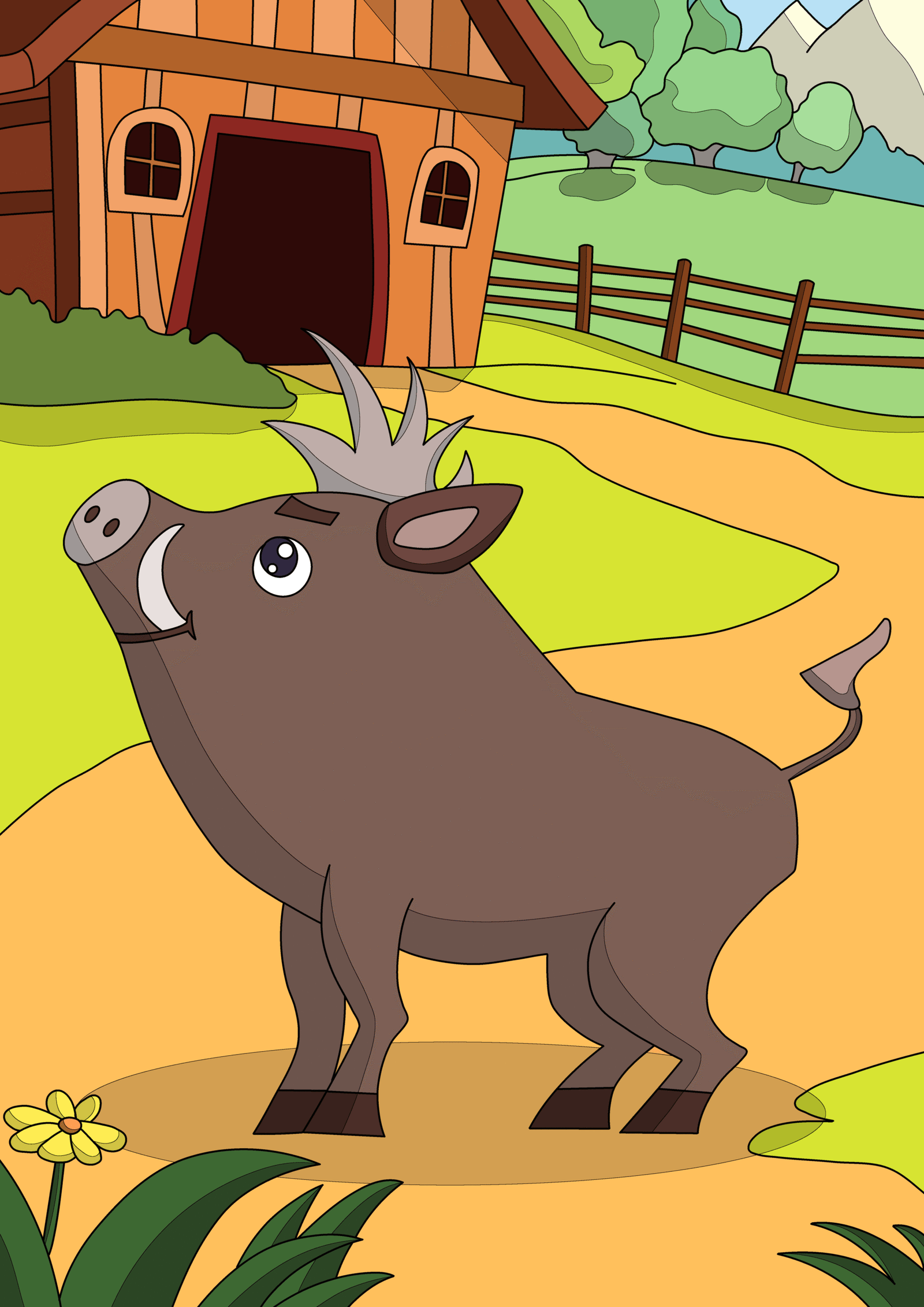 Barnaby the Boar and the Hidden Acorns