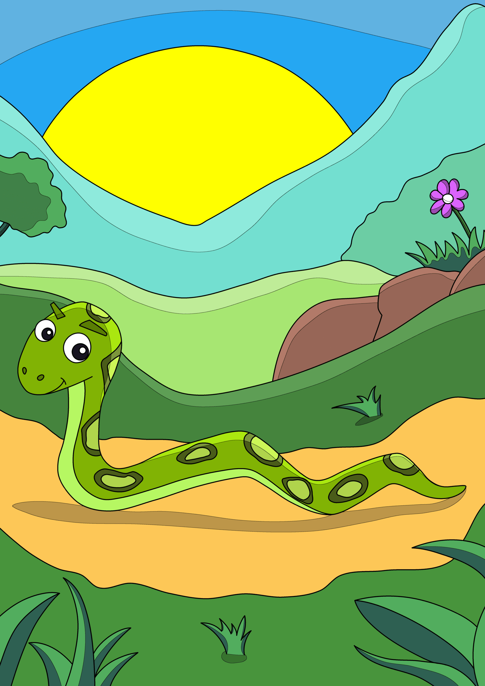 Sid the Snake and the Sunny Path