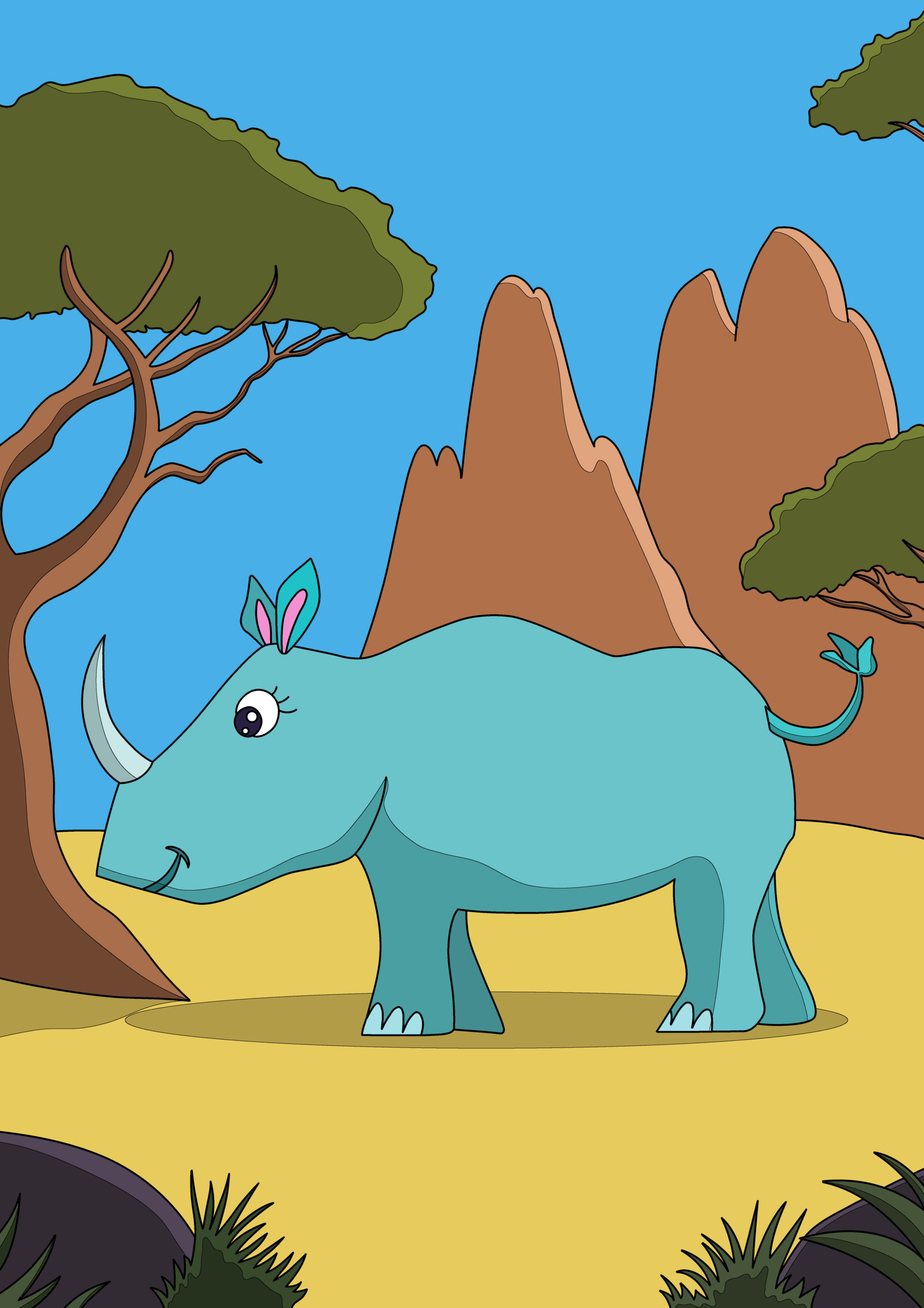 Rocky the Rhino and the Shady Tree
