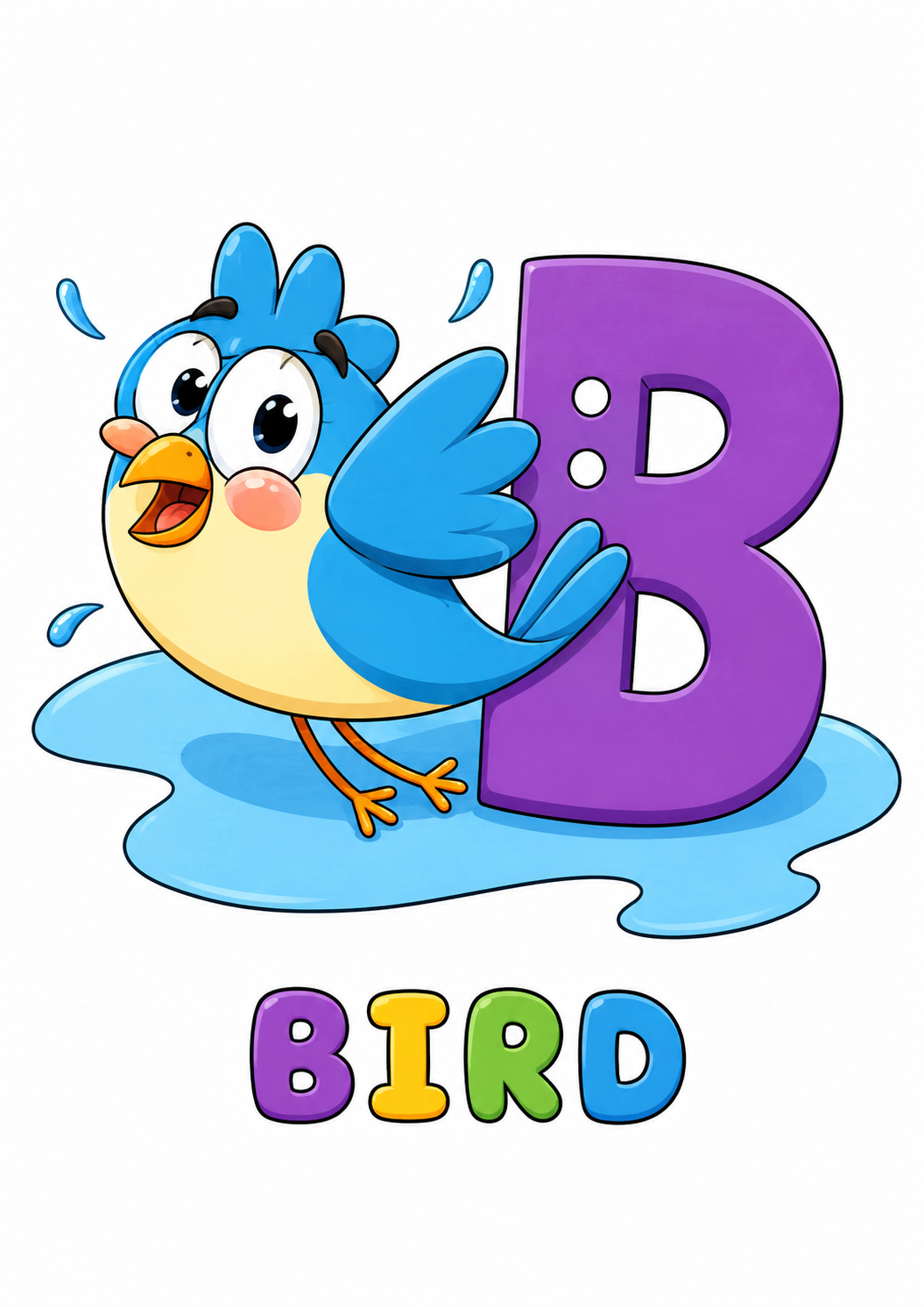 Bella the Bird from Alphabet Animals Coloring Book