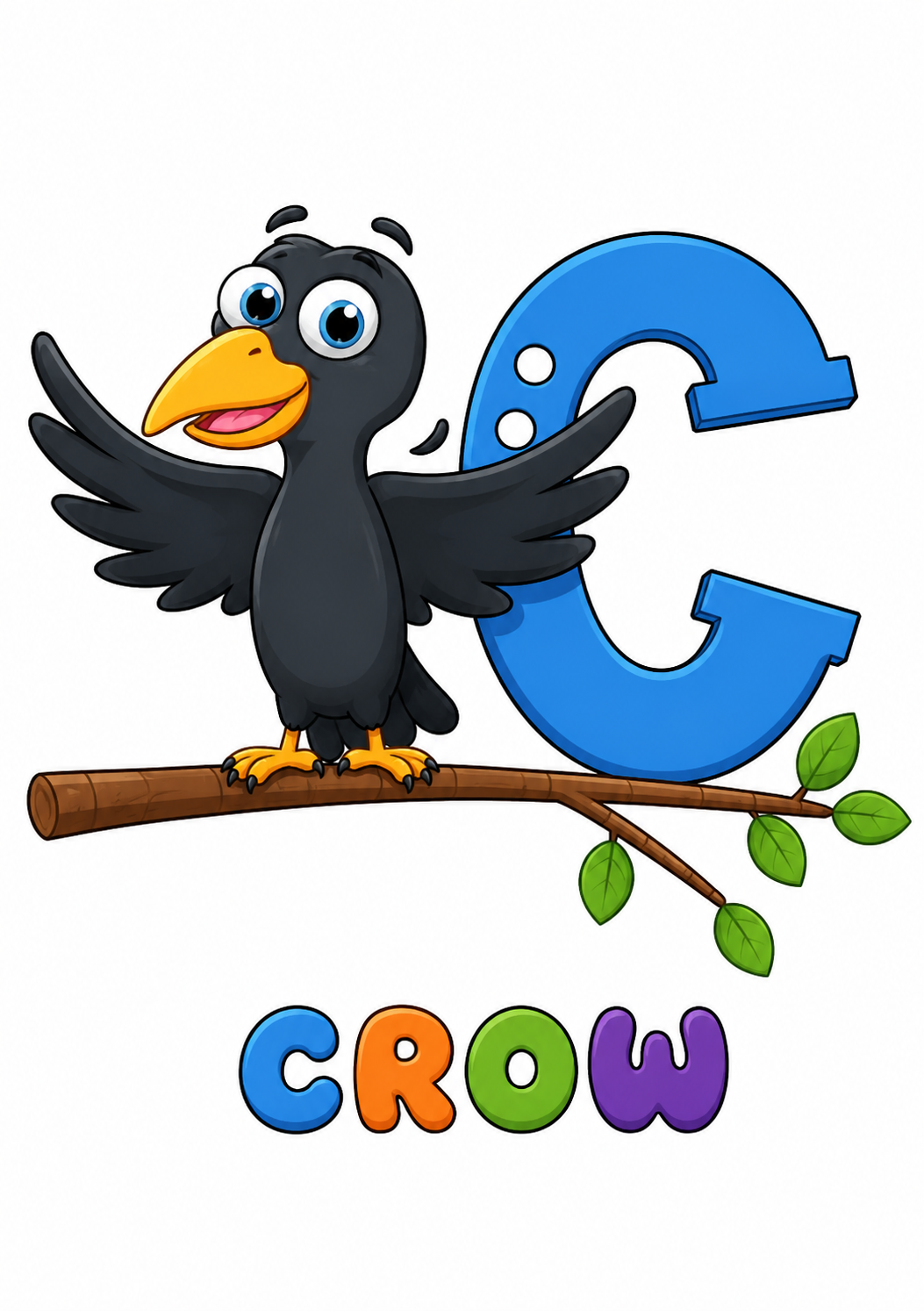 Cody the Crow from Alphabet Animals Coloring Book