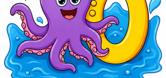 O is for Octopus from Alphabet Animals Coloring Book