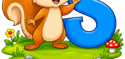 Squirrel and the Letter S from Alphabet Animals Coloring Book