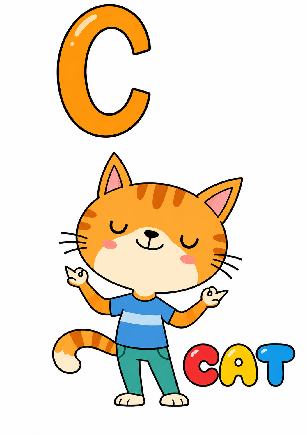 Coco the Cat and the Magic “C” from Alphabet Animals Coloring Book